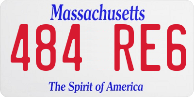 MA license plate 484RE6