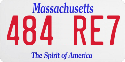 MA license plate 484RE7