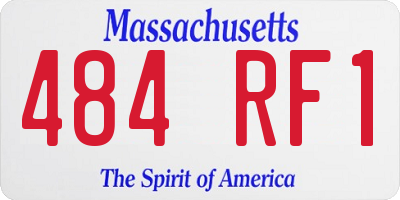 MA license plate 484RF1