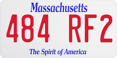 MA license plate 484RF2
