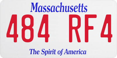 MA license plate 484RF4