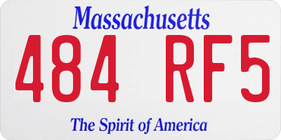 MA license plate 484RF5