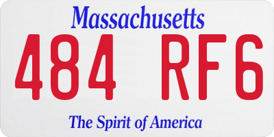 MA license plate 484RF6