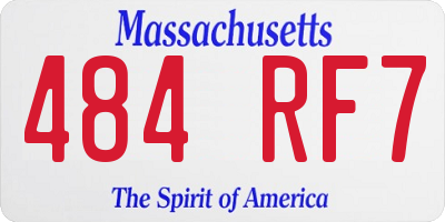 MA license plate 484RF7