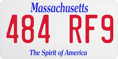 MA license plate 484RF9