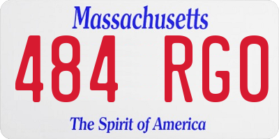 MA license plate 484RG0