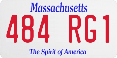 MA license plate 484RG1