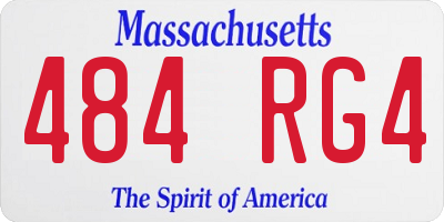 MA license plate 484RG4