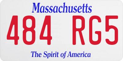 MA license plate 484RG5