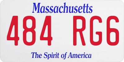 MA license plate 484RG6