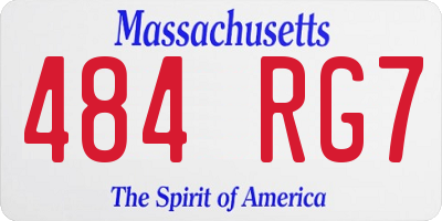 MA license plate 484RG7