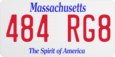 MA license plate 484RG8