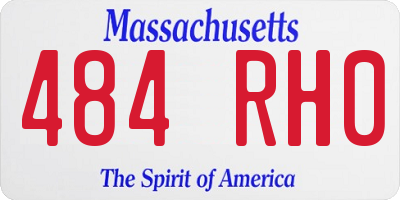 MA license plate 484RH0
