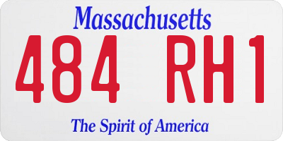 MA license plate 484RH1