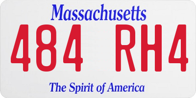 MA license plate 484RH4