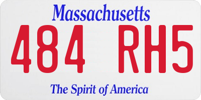 MA license plate 484RH5