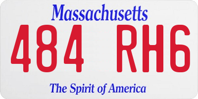MA license plate 484RH6