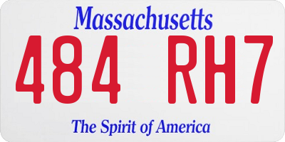 MA license plate 484RH7