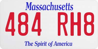 MA license plate 484RH8