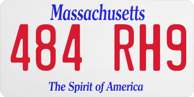 MA license plate 484RH9