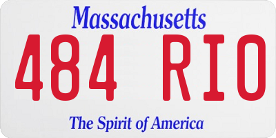 MA license plate 484RI0