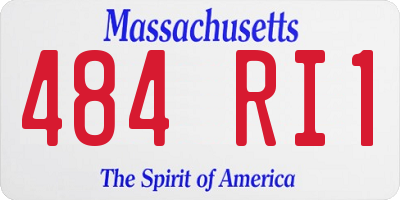 MA license plate 484RI1