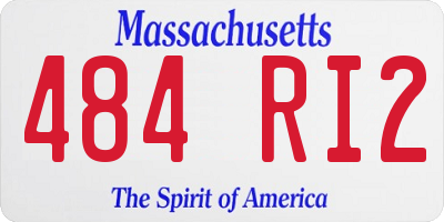 MA license plate 484RI2