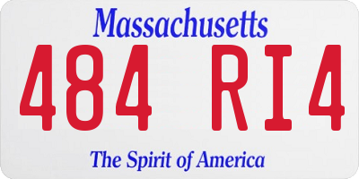 MA license plate 484RI4