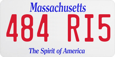 MA license plate 484RI5