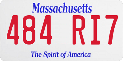 MA license plate 484RI7