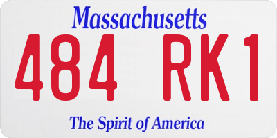 MA license plate 484RK1