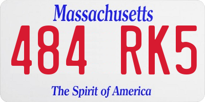 MA license plate 484RK5