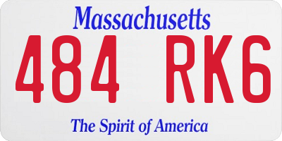 MA license plate 484RK6