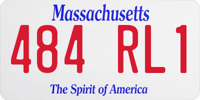 MA license plate 484RL1