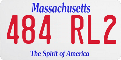 MA license plate 484RL2