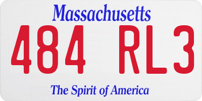 MA license plate 484RL3