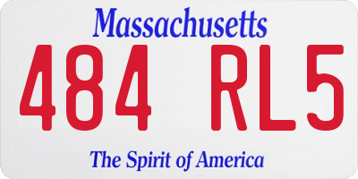 MA license plate 484RL5