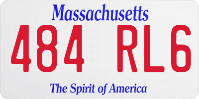 MA license plate 484RL6