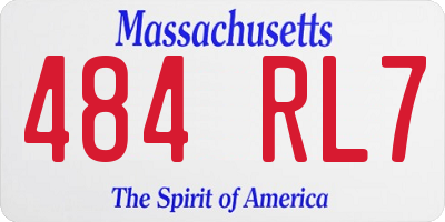 MA license plate 484RL7