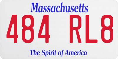 MA license plate 484RL8