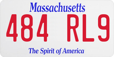 MA license plate 484RL9