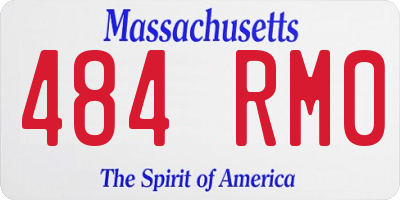 MA license plate 484RM0
