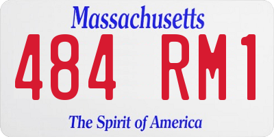 MA license plate 484RM1