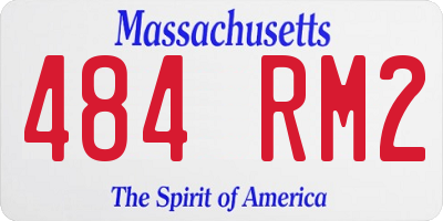 MA license plate 484RM2