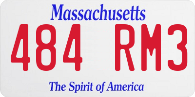 MA license plate 484RM3