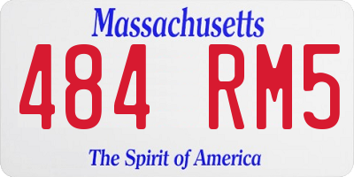 MA license plate 484RM5