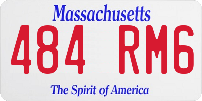 MA license plate 484RM6