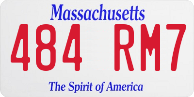 MA license plate 484RM7