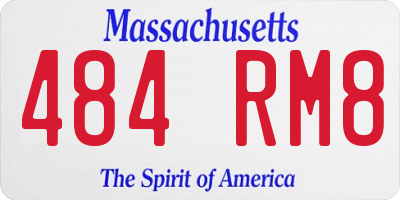 MA license plate 484RM8