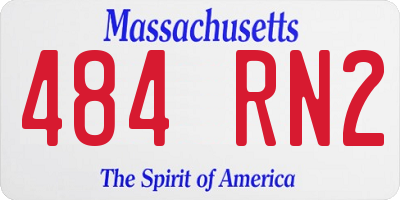 MA license plate 484RN2